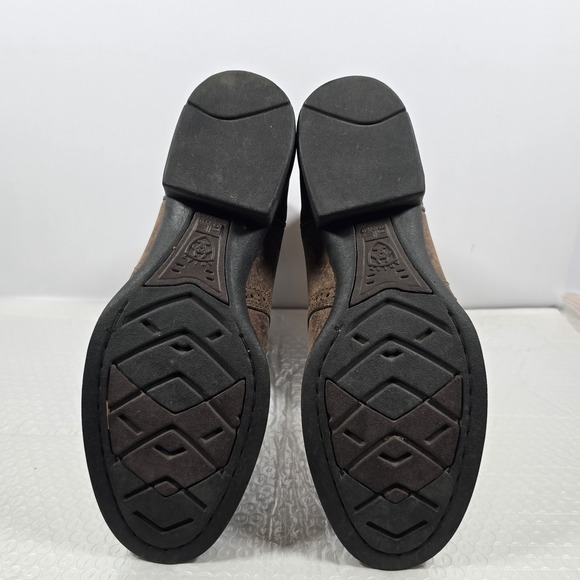 Ariat Heritage Stockman Western Cowgirl Boots Brown Pink&Blue Flames 6.5M - Picture 12 of 12